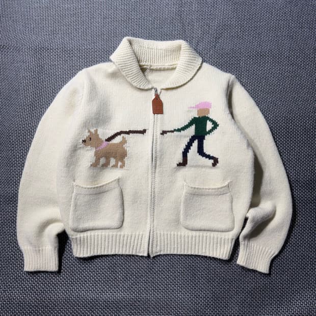 (새상품) 코위찬 니트 집업