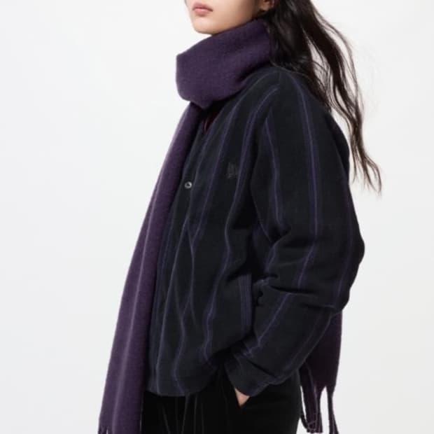 유니클로 x 니들스 플리스 오버사이즈 가디건 블랙 M사이즈