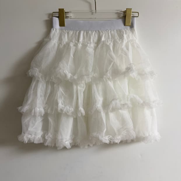 새상품 여자 캉캉 미니스커트 (화이트)