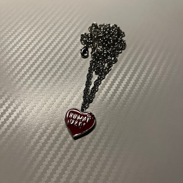 휴먼 메이드 하트 네클리스 레드