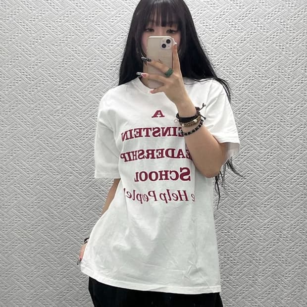 빈티지 멕시코 캐주얼 레터링 오버핏 반팔티 L C10626