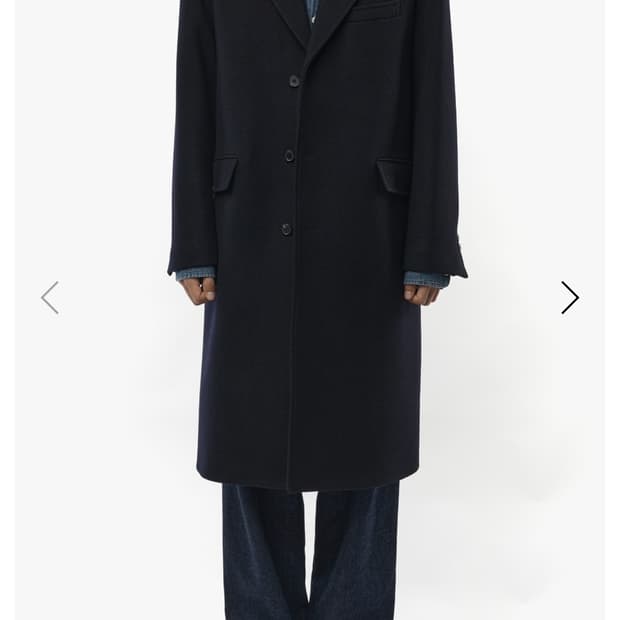 이얼즈어고 싱글 브레스티드 코트 다크네이비 3