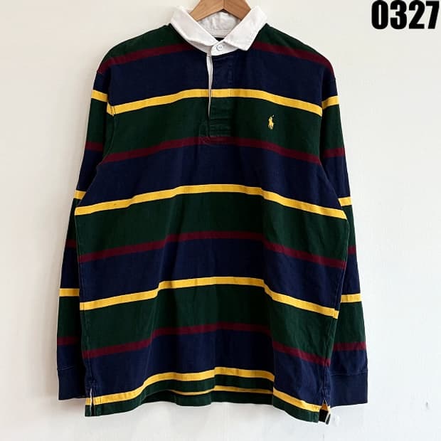 폴로 랄프로렌 클래식핏 스트라이프 럭비 긴팔 XL 0327