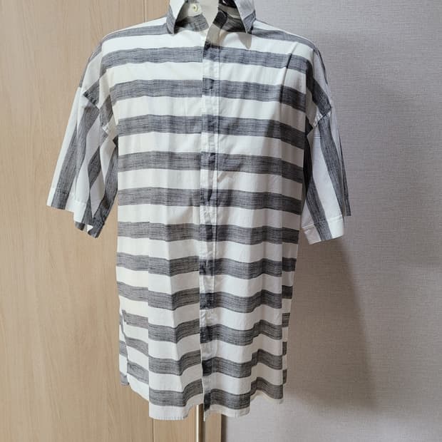 자라맨 ZARAMAN 스트라이프 반팔셔츠 120 화이트