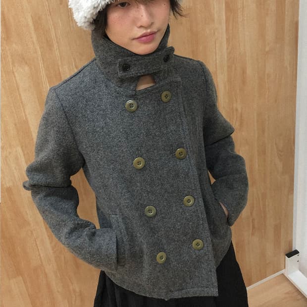 vintage wool short peacoat