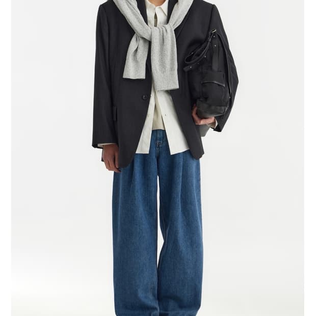 Youth 24시즌 스트럭쳐 와이드 데님 M (중청)