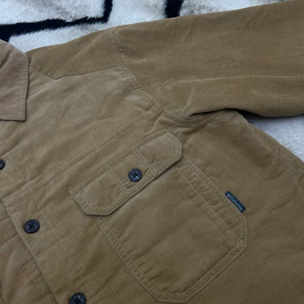 [L]컬럼비아 투포켓 코듀로이 셔츠자켓/베이지/보아안감