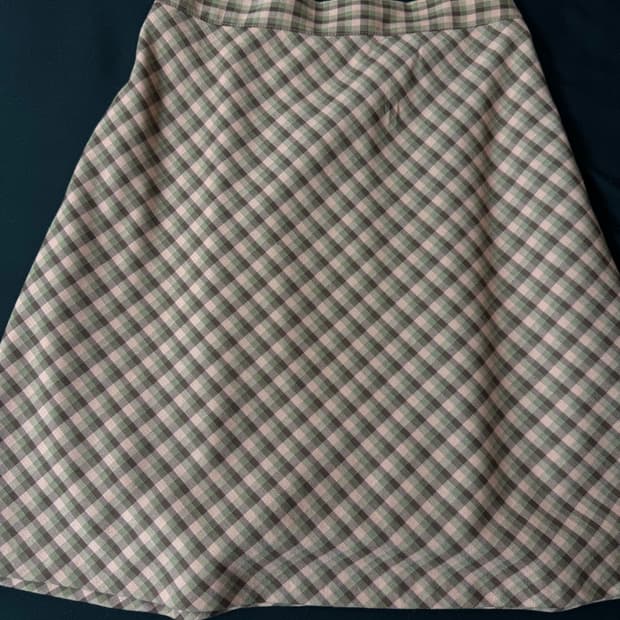 빈티지 체크 5부치마 s사이즈