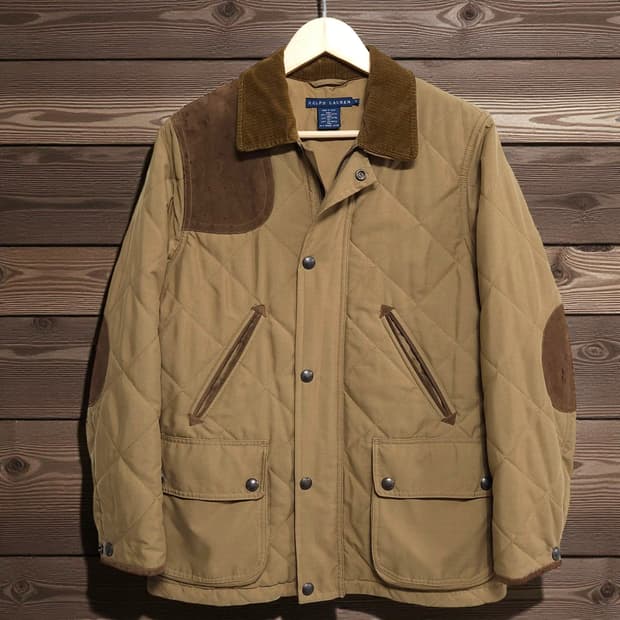 여성55)POLO 폴로 랄프로렌 퀼팅 자켓 송아지가죽