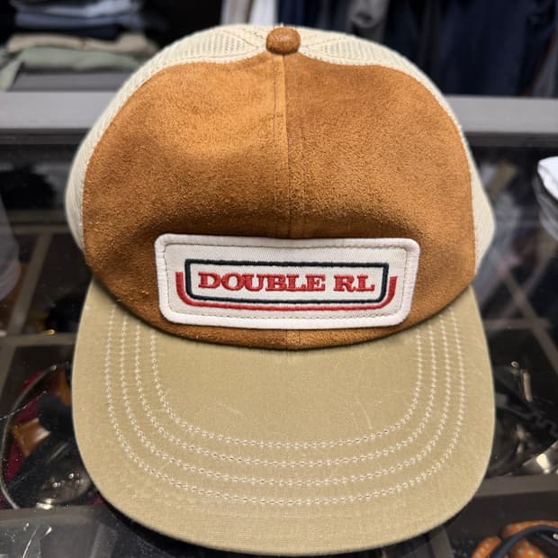 Rrl 로고 스웨이드 캡