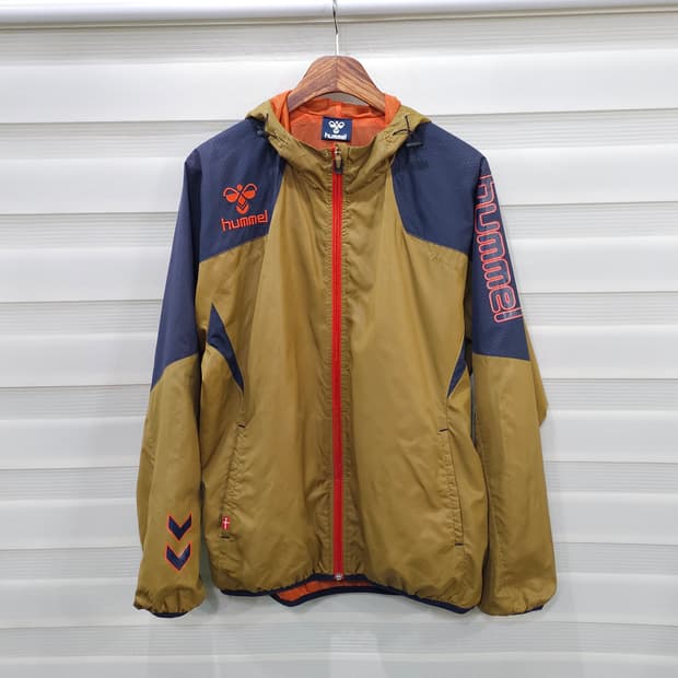 빈티지 Hummel 바람막이 후드집업 자켓- L