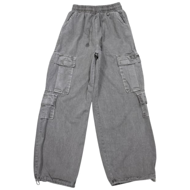 스케이터락 피그먼트 코튼 카고 스트링 팬츠 바지