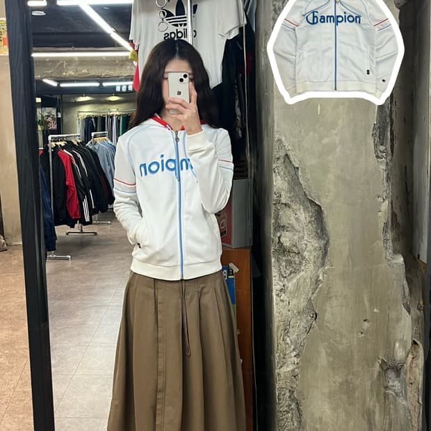 챔피온 후드 져지 화이트 M #csz2656