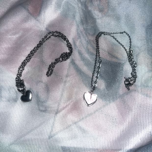 [2 set] Vintage Heart Necklace Set