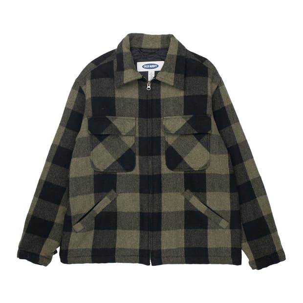 올드네이비 체크 울 자켓