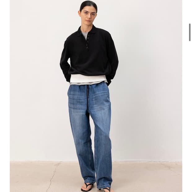 문달 Hudson Banding Denim in Blue