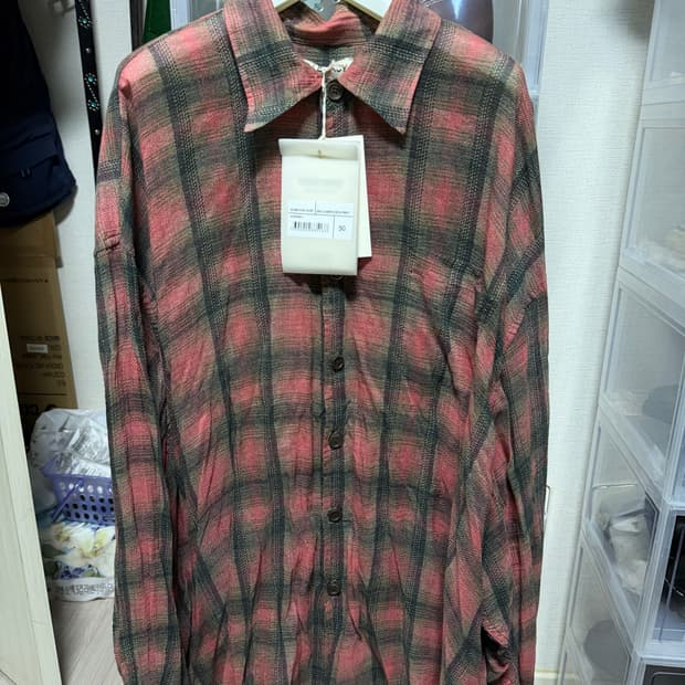 아워레가시 보로우드 빅 럼버체크 셔츠 50