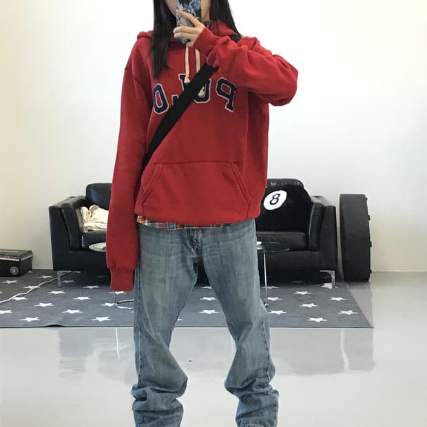 폴로랄프로렌 아치로고 후드티