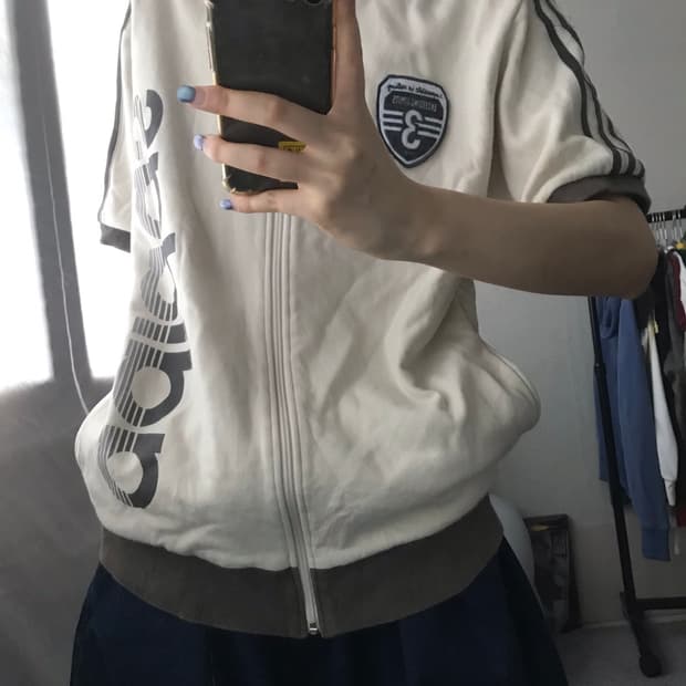아디다스 00s 카키 반팔 집업