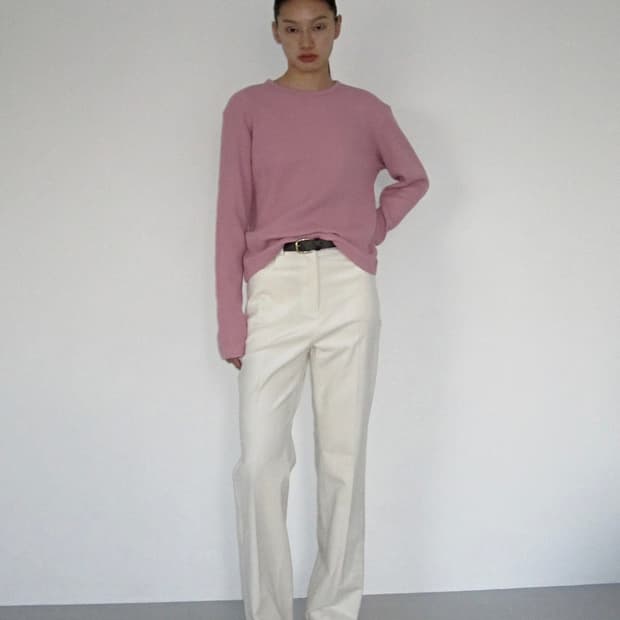 포니테일 코듀로이 팬츠 (화이트 펄)