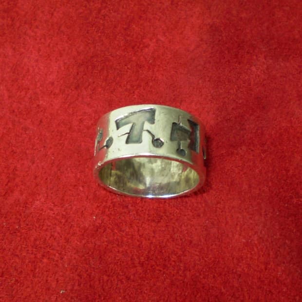 925 Silver Engraved Wide Ring