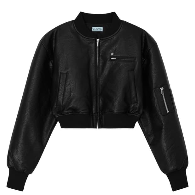 페일제이드 Crop Leather Bomber Jumper 크롭레더자켓