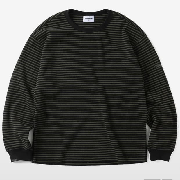 디스이즈네버댓 롱슬리브 Striped Waffle L/S Top