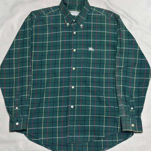 🫶🏻버버리 체크무늬 그린 코튼 셔츠🫶🏻