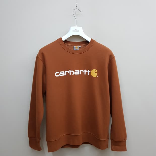 Carhartt 칼하트  로고 프린트 기모 맨투맨 L사이즈