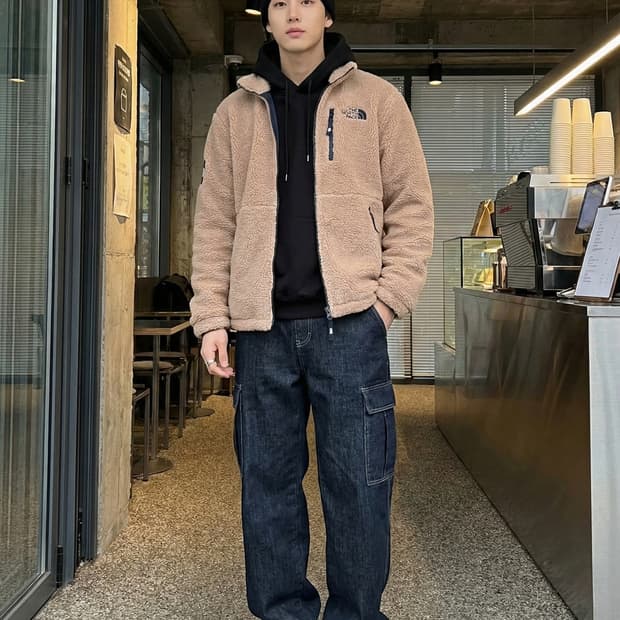 노스페이스 화이트라벨 쉐르파 양털 후리스 자켓