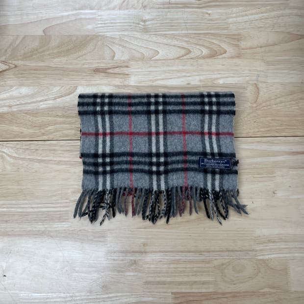 버버리 정품 캐시미어 / 램스울 머플러 그레이