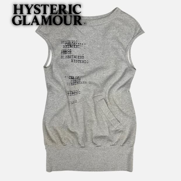 grunge lettering sleeveless dress