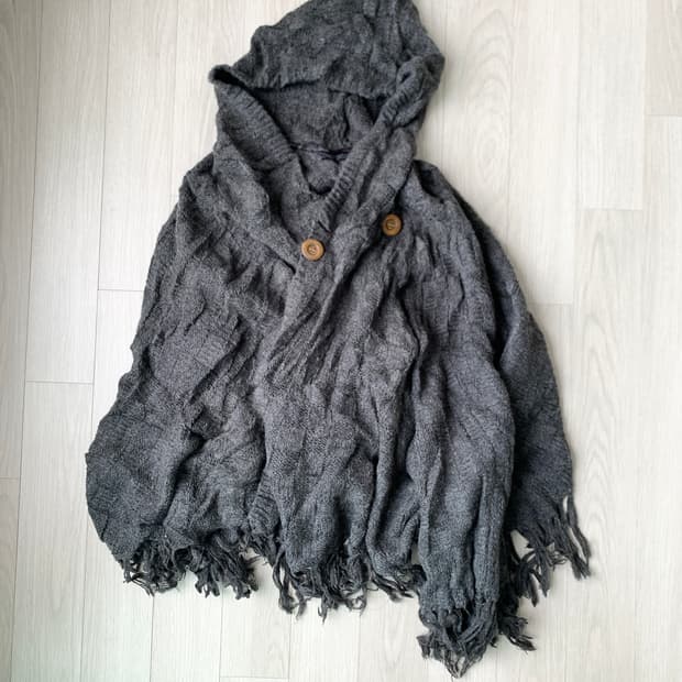 JPN Vintage 모리걸 사와코 니트 케이프 판초