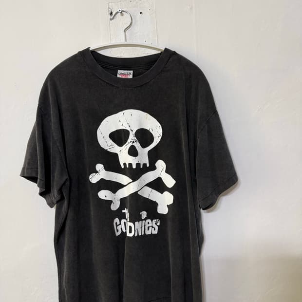 The Goonies 스컬 프린팅 빈티지 반팔티