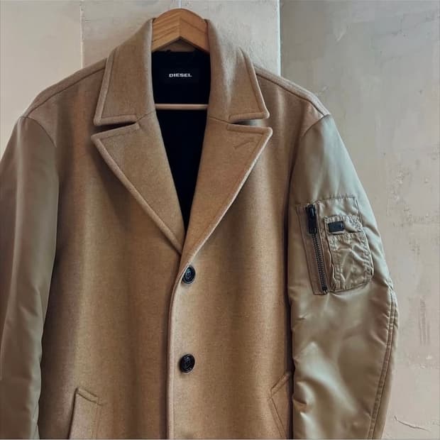 디젤 ma-1 카멜 코트