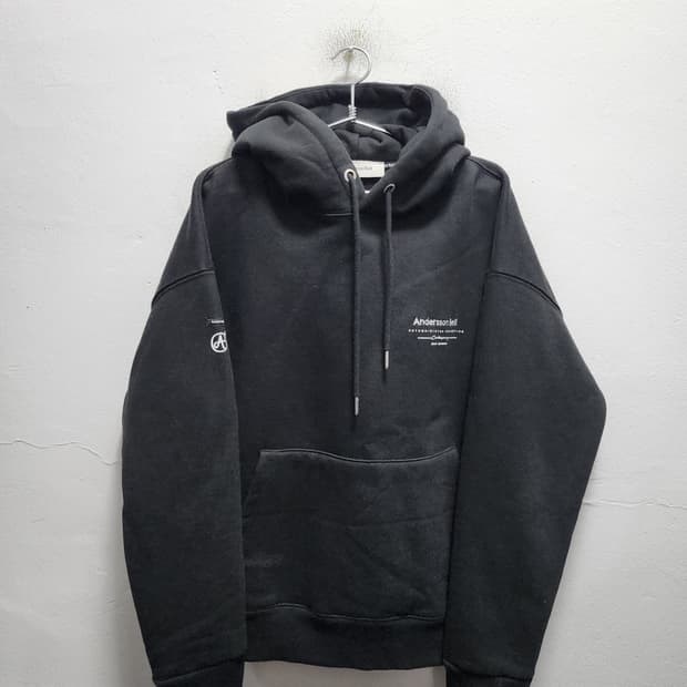 앤더슨벨 헤비코튼 레터링 후드티