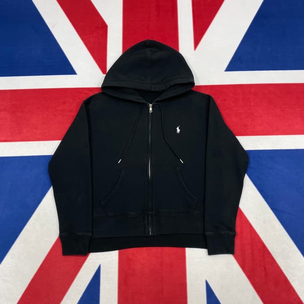 폴로 오버핏 후드집업 여성 M 