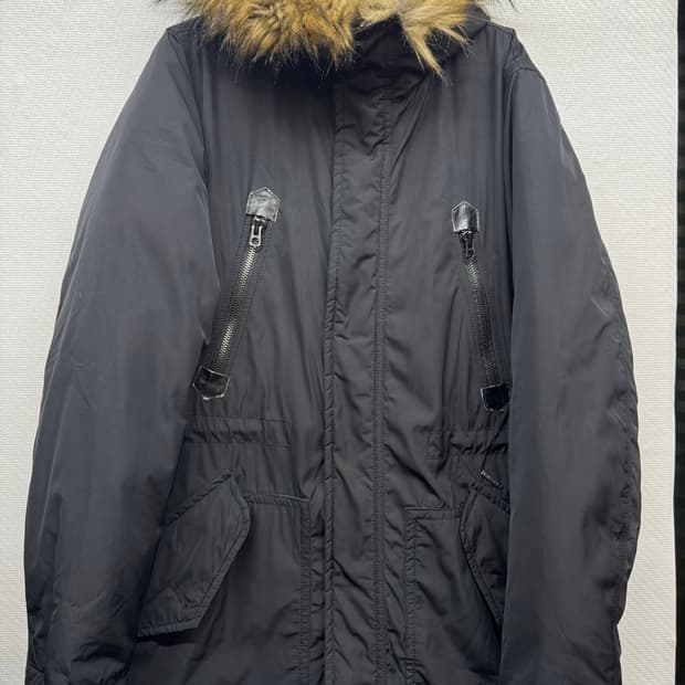 디젤 하이넥 후드털 야상패딩 100(L)