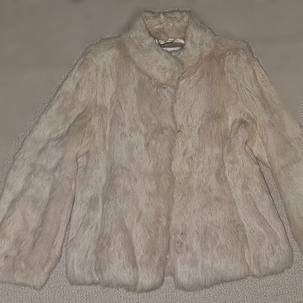 아이보리 토끼퍼 자켓 / 갸루 히메갸루 오네갸루 라떼갸루 y2k