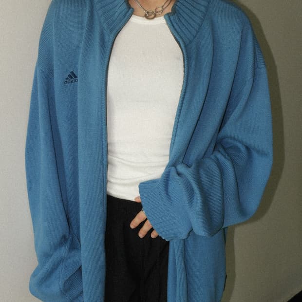 아디다스 니트 집업