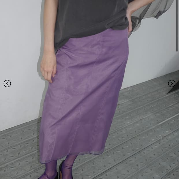 [Hwi] ORGANZA SKIRT [VIOLET] size2