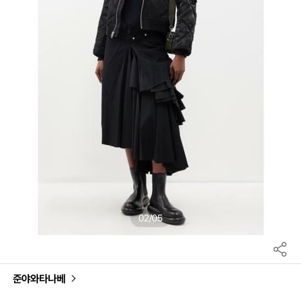 준야와타나베 리바이스 데님 프릴 레이어 스커트