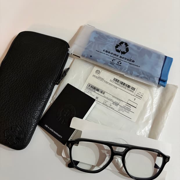 크롬하츠 지퍼 안경 블랙