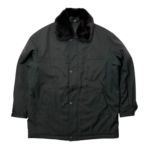 입생로랑 빈티지 퍼 카라 코트 95