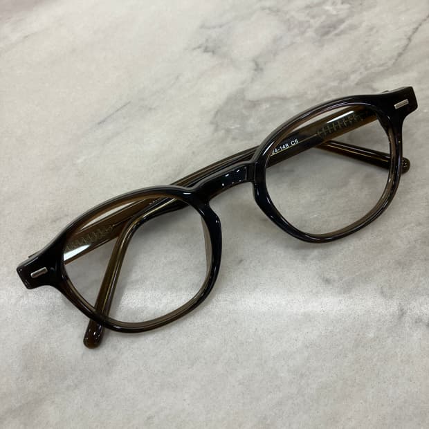 B84 DMN 투명 연카키 웰링턴 뿔테 안경128