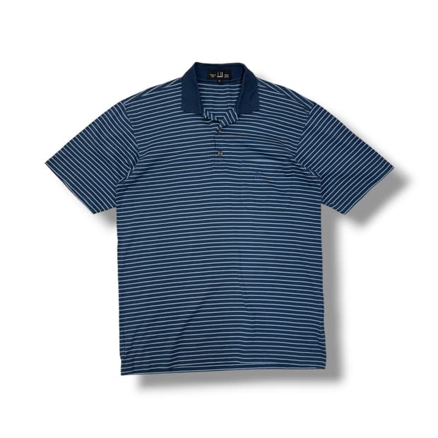 90s 던힐 dunhill 스트라이프 카라 티셔츠 made in ITAL