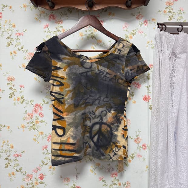 빈티지 프린팅 반팔티