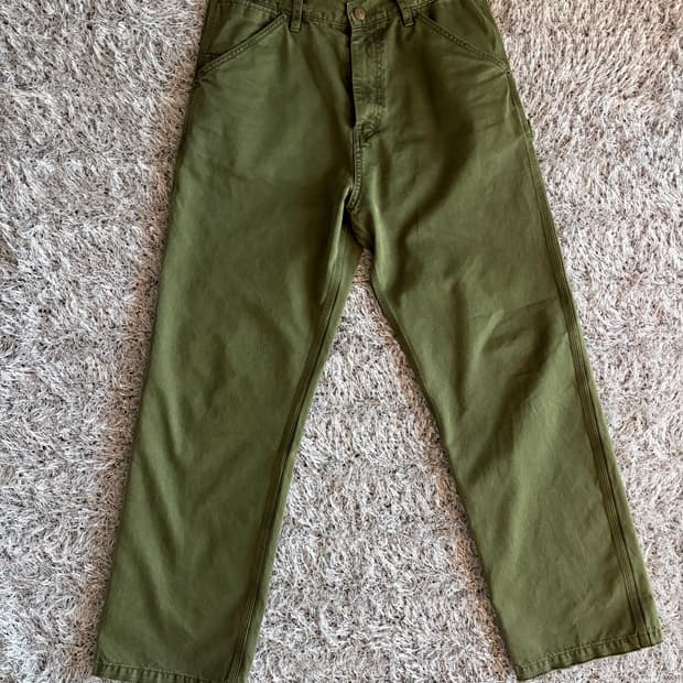 CUT OFF CARPENTER PANTS (MOSS) M