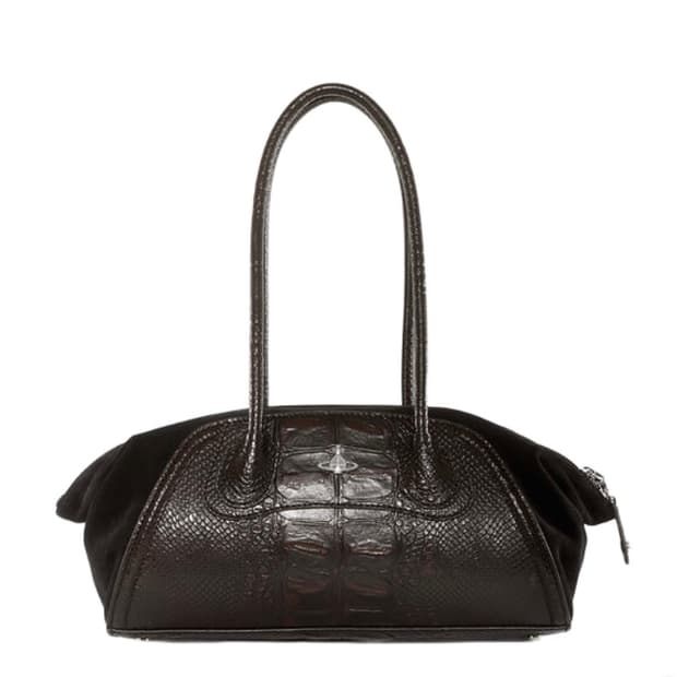 비비안 웨스트우드 셜리 스몰 홀드올 브라운 블랙