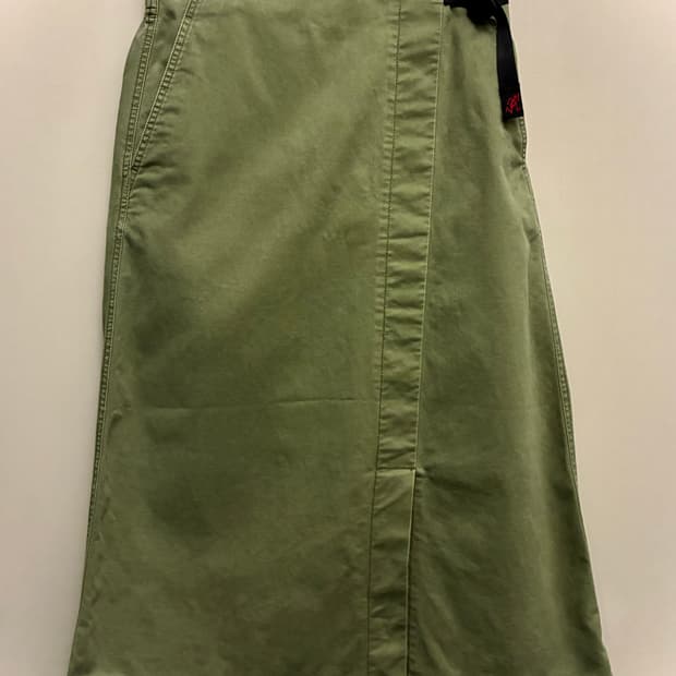 (F/M)그라미치 코튼 베이커 롱 스커트 치마 올리브카키